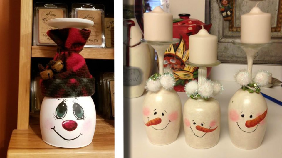 Calici, coppe e bicchieri spaiati? 20 idee Natalizie per poterli riciclare.