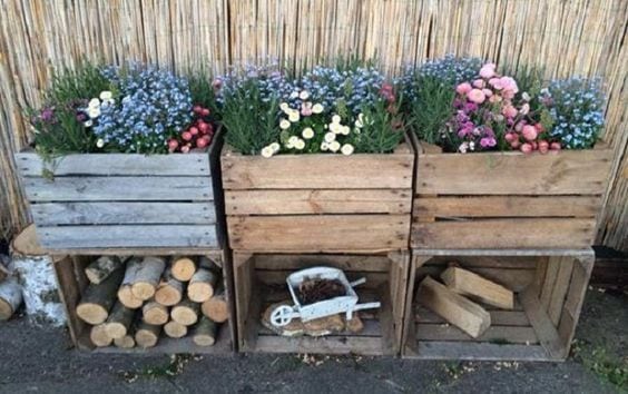 20 idee creative per decorare il giardino con le cassette di legno!