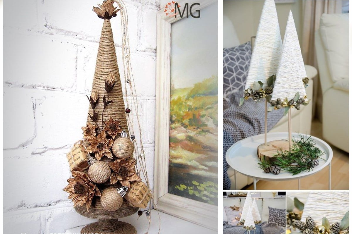 le piu belle decorazioni natalizie decorazioni con lo spago