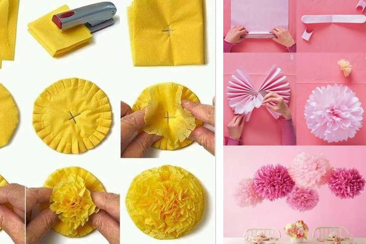 20 idee per decorare la fiori di carta fai da te 1