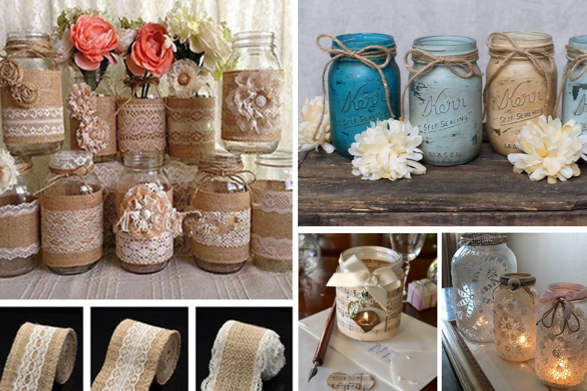 riciclo barattoli di vetro 23 barattoli shabby chic