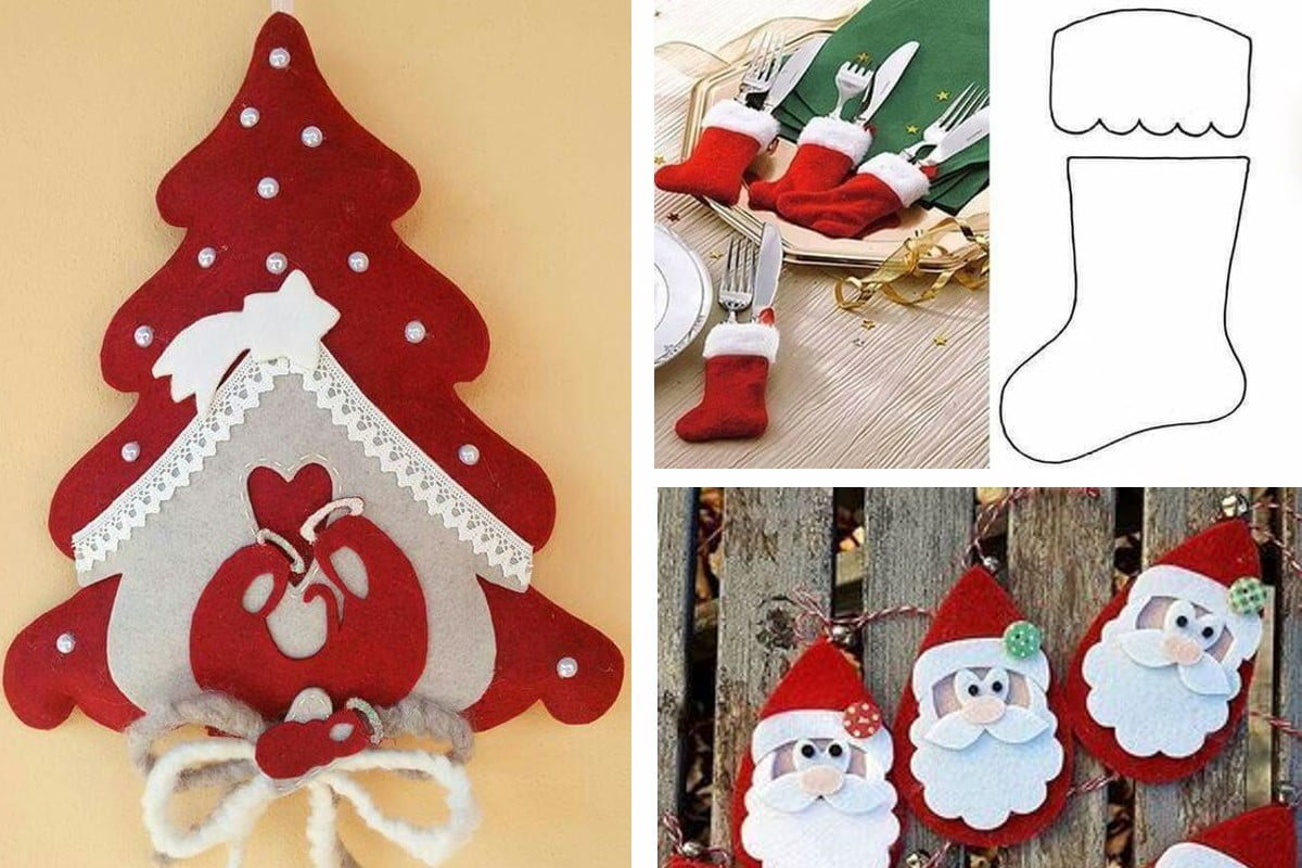 decorazioni natale 20 idee di pannolenci senza cuciture