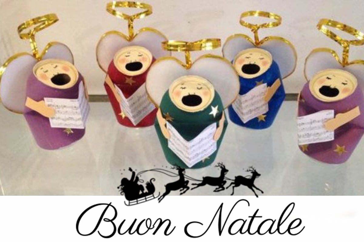 decorazioni natalizie fai da te riciclo lattine 2