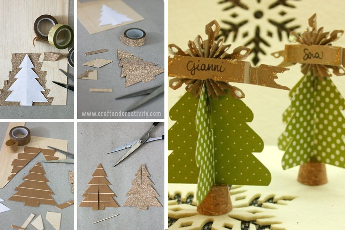 lavoretti di natale 30 mini mini alberi di natale fai da te