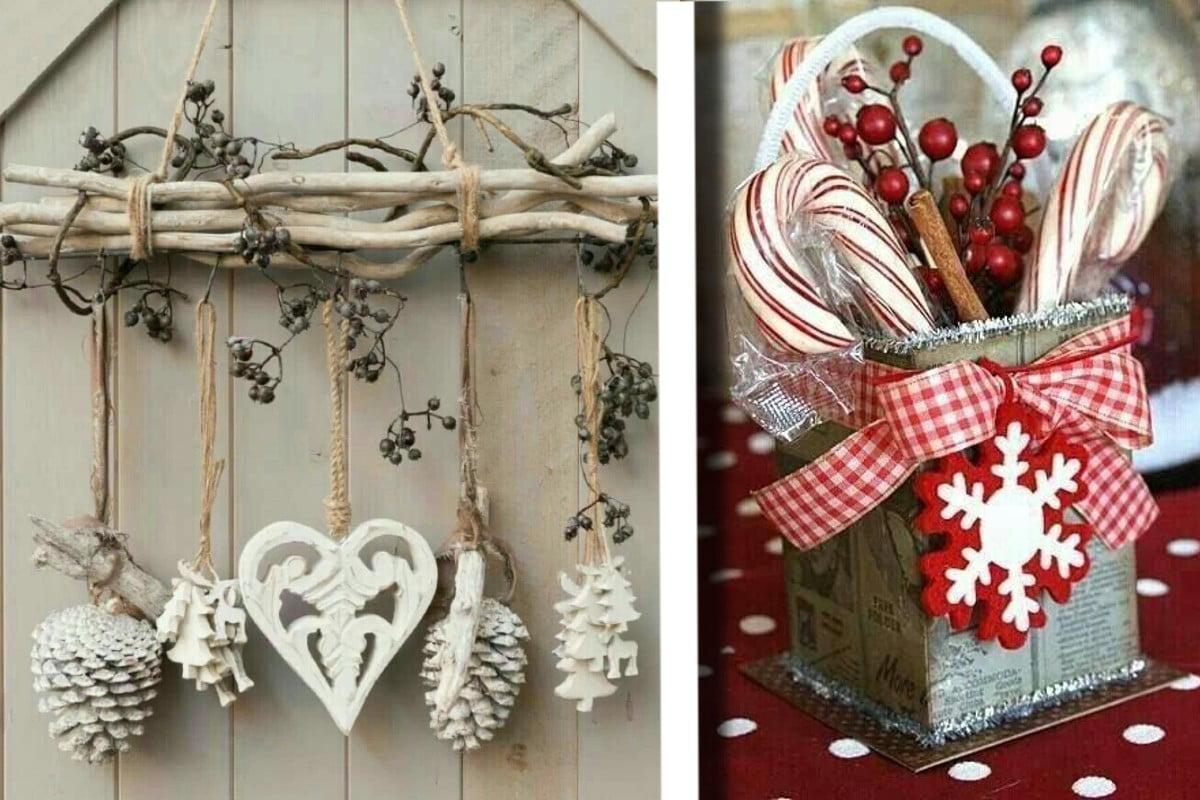 natale in stile shabby chic decorazioni natalizie shabby chic