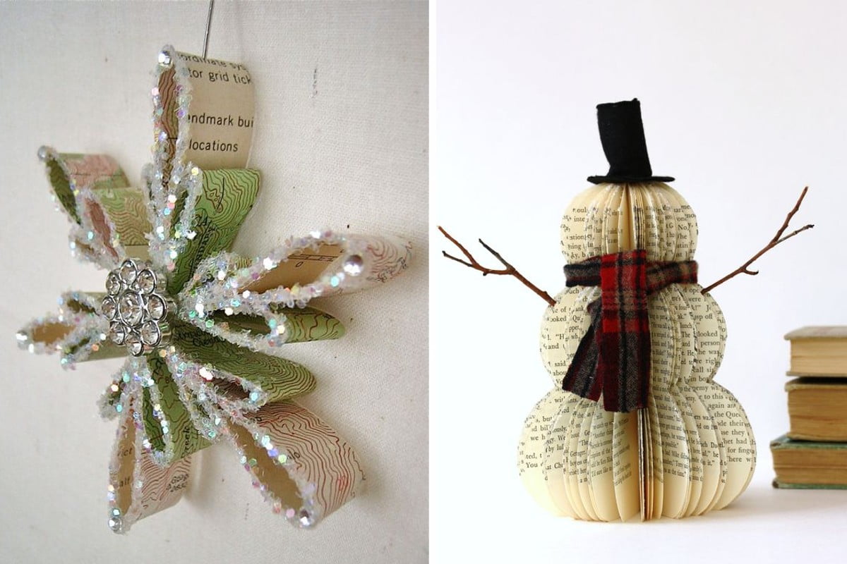 decorazioni natalizie con spartiti e decorazioni fai da te 5