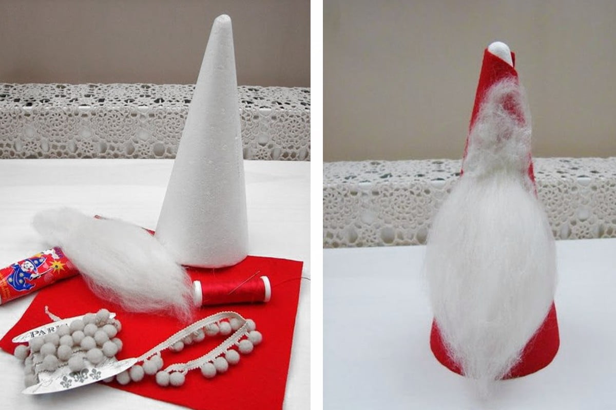 ecco cosa e possibile creare cono di polistirolo gnomo