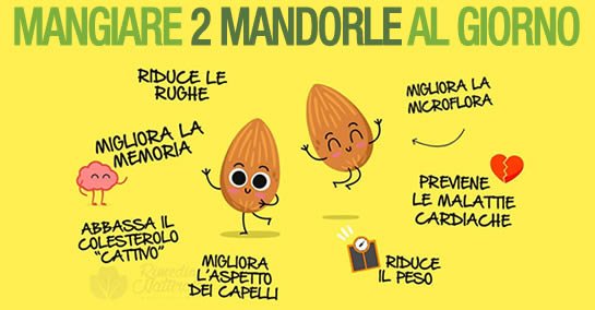 mangiare 2 mandorle al dì