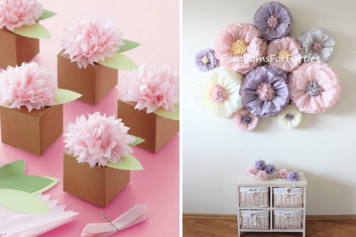 addobbi fai da te con fiori di carta