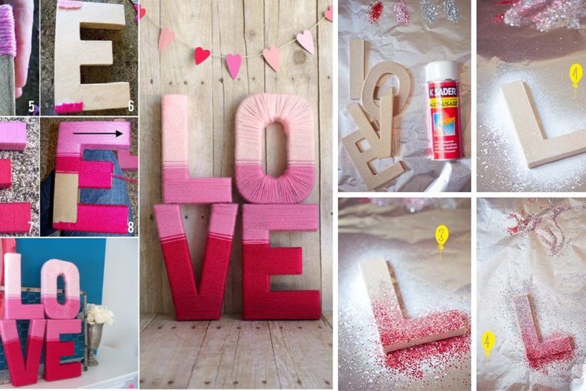 come realizzare delle scritte di scritte fai da te san valentino
