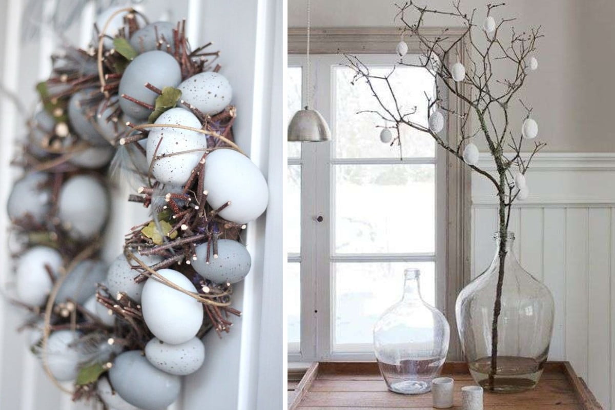 decorazioni con elementi naturali 20 decorazioni pasqua con rami