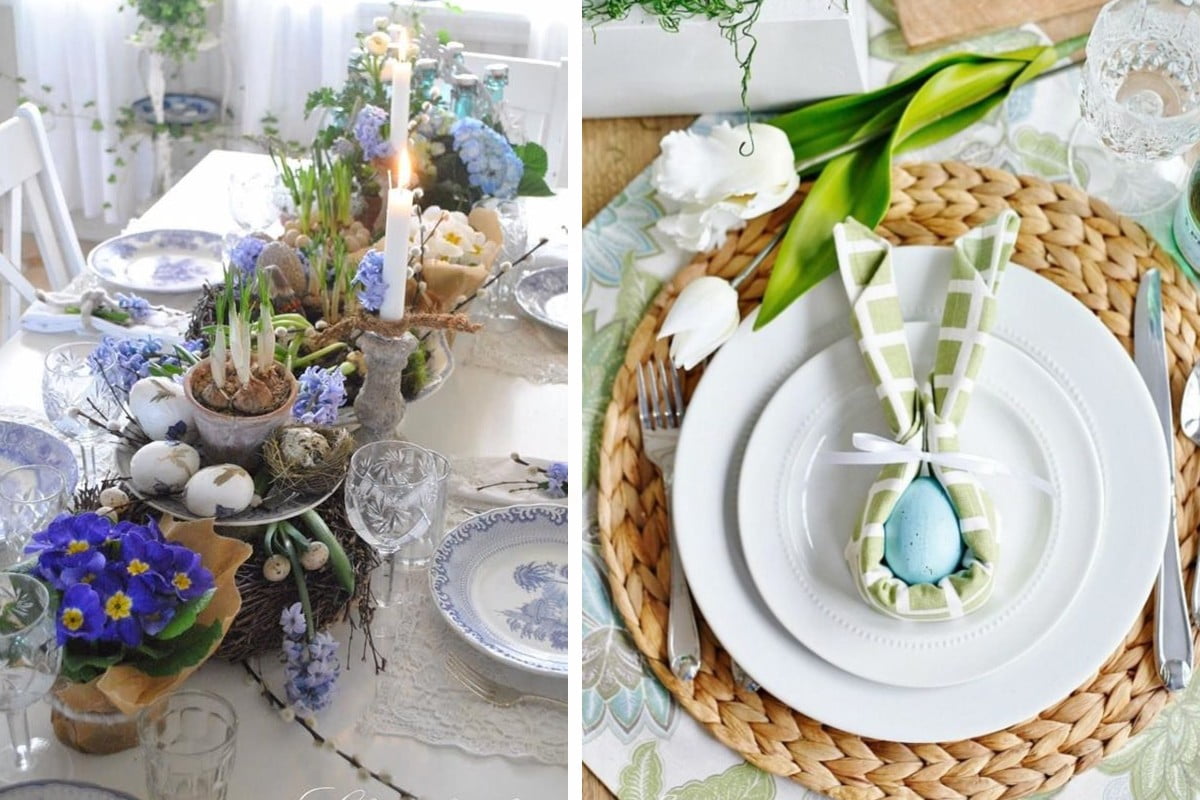decorazioni per la tavola di tavola pasqua