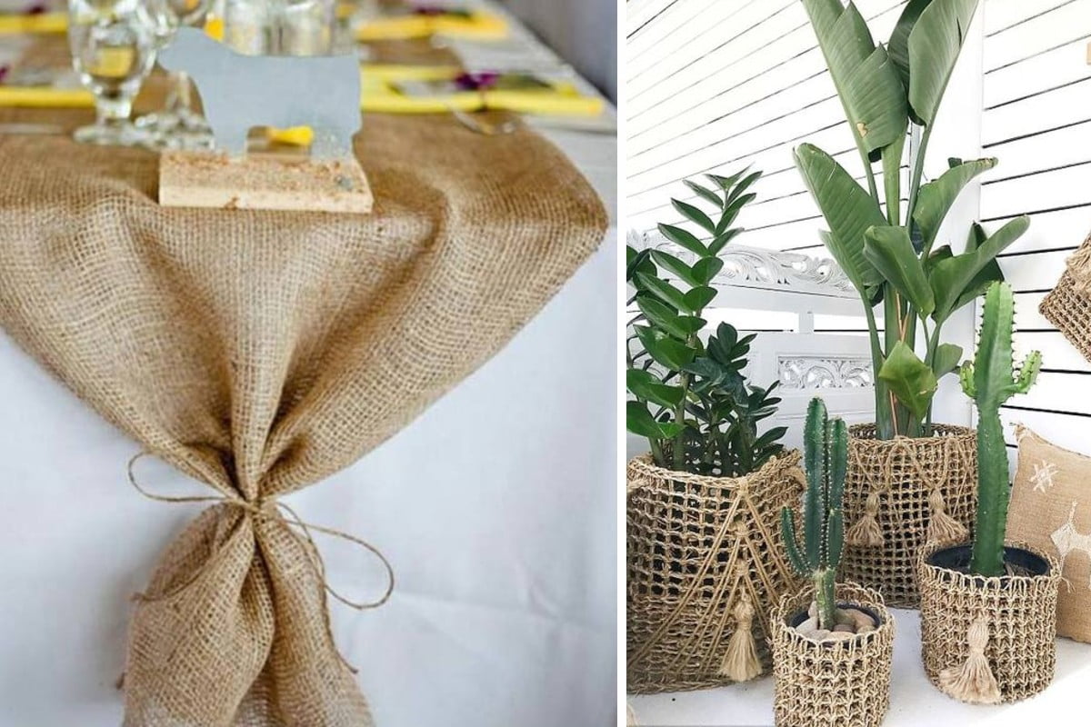 arrediamo con la tela di arredare con tela di iuta