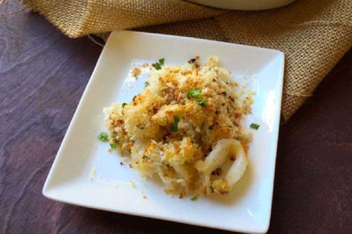 gamberi e calamari gratinati un gamberi calamari