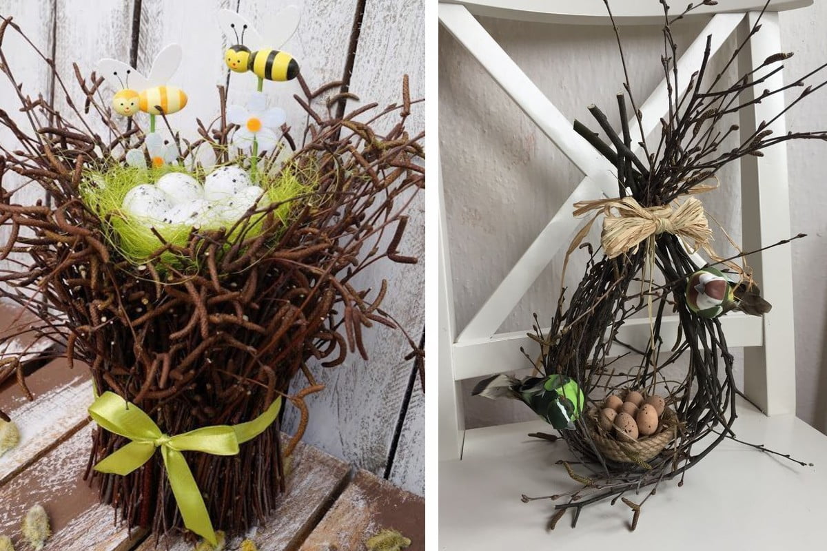 lavoretti per la pasqua in decorazioni pasquali in stile rustico