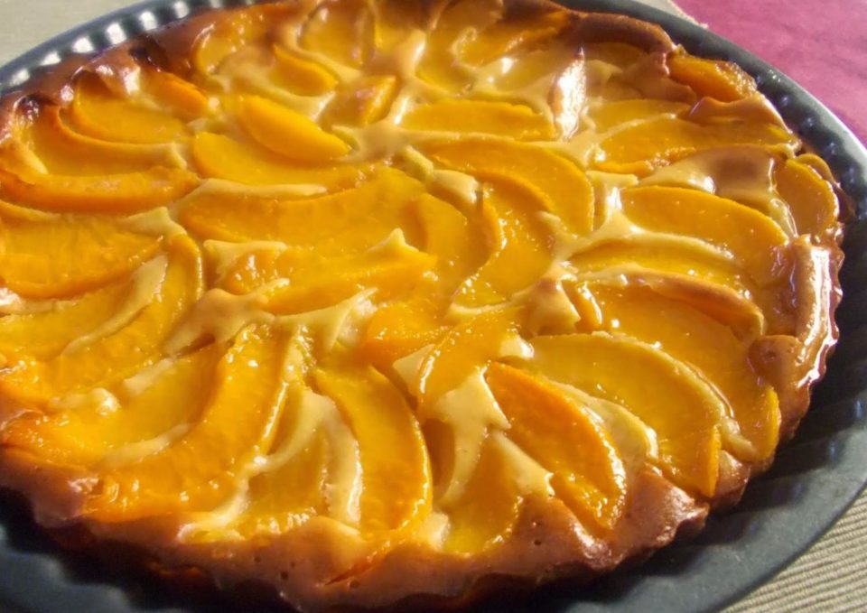 crostata di pesche light
