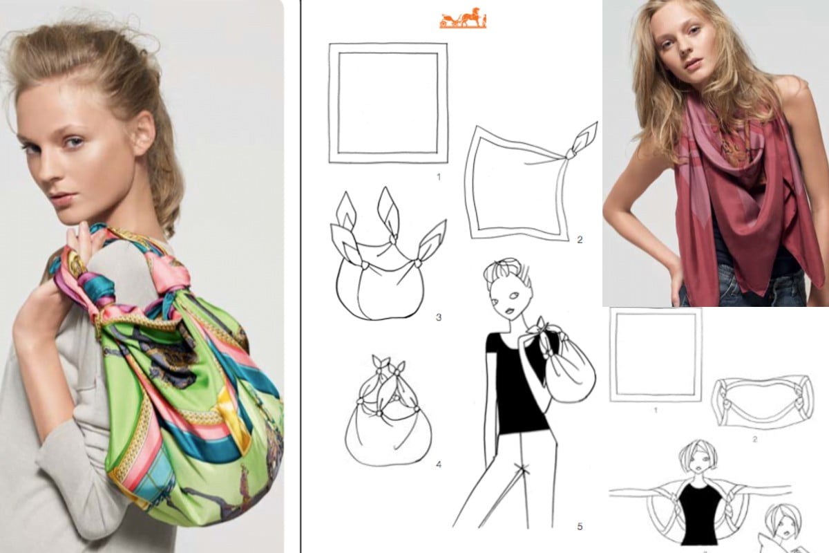 indossare una sciarpa o un sciarpa fulard