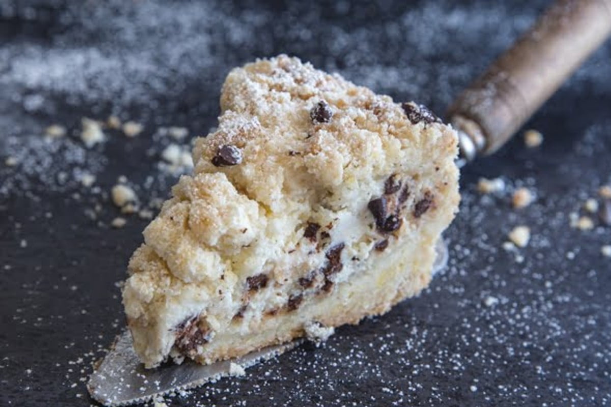 sbriciolata ricotta e cioccolato croccante crumble ricotta e cioccolato