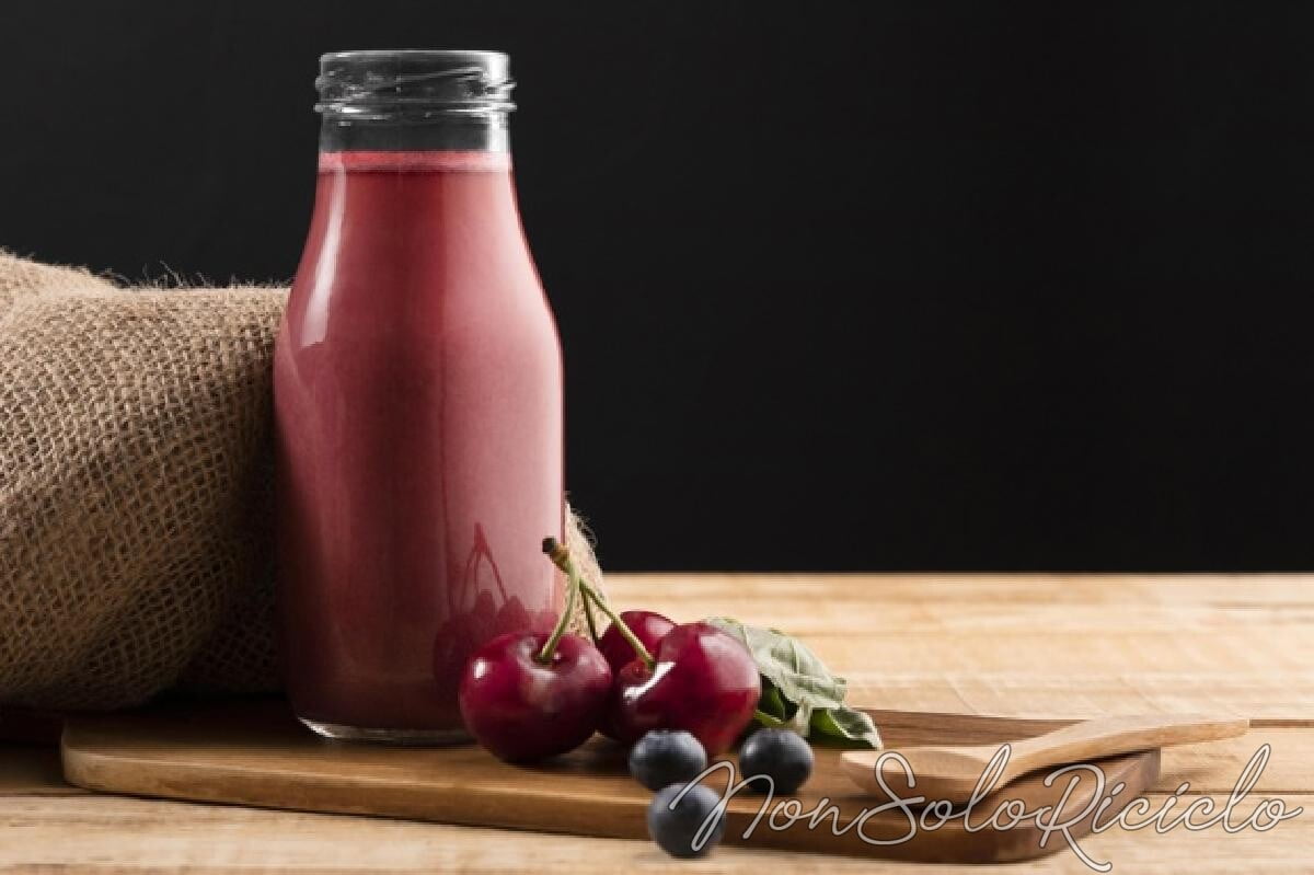 il frullato ai mirtilli e ciliegie