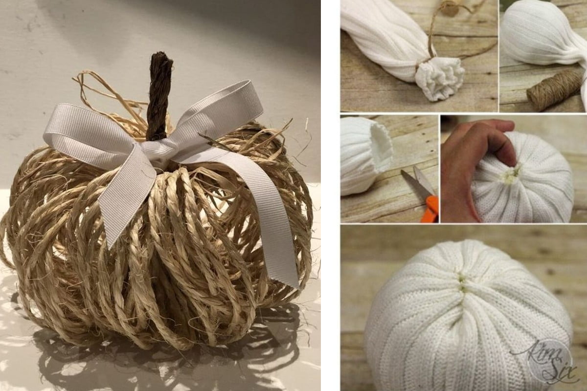 come realizzare una zucca con zucche riciclo creativo