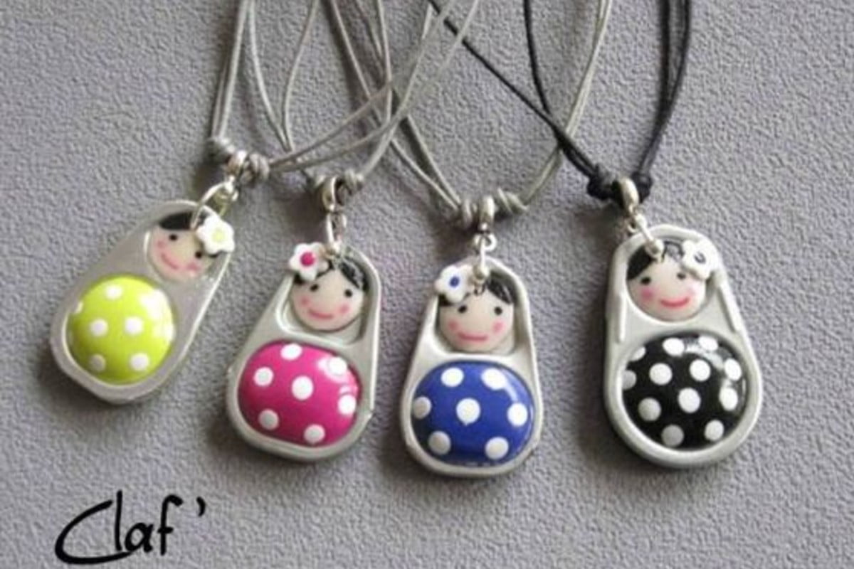 lavoretti con linguette delle lattine riciclo linguette delle lattine