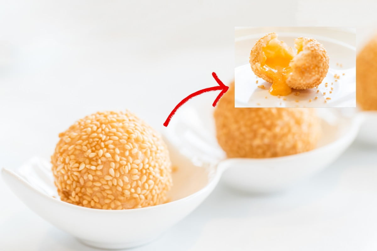 palline di sesamo cinesi con palline cinesi