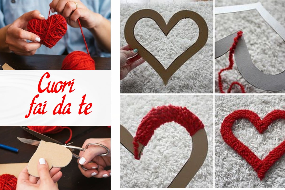 realizzare cuori con materiali riciclati cuori fai da te