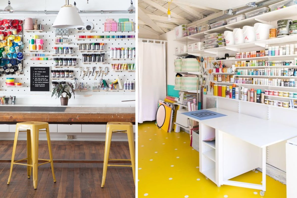 trasformare il garage in craft Trasformare il garage in craft room