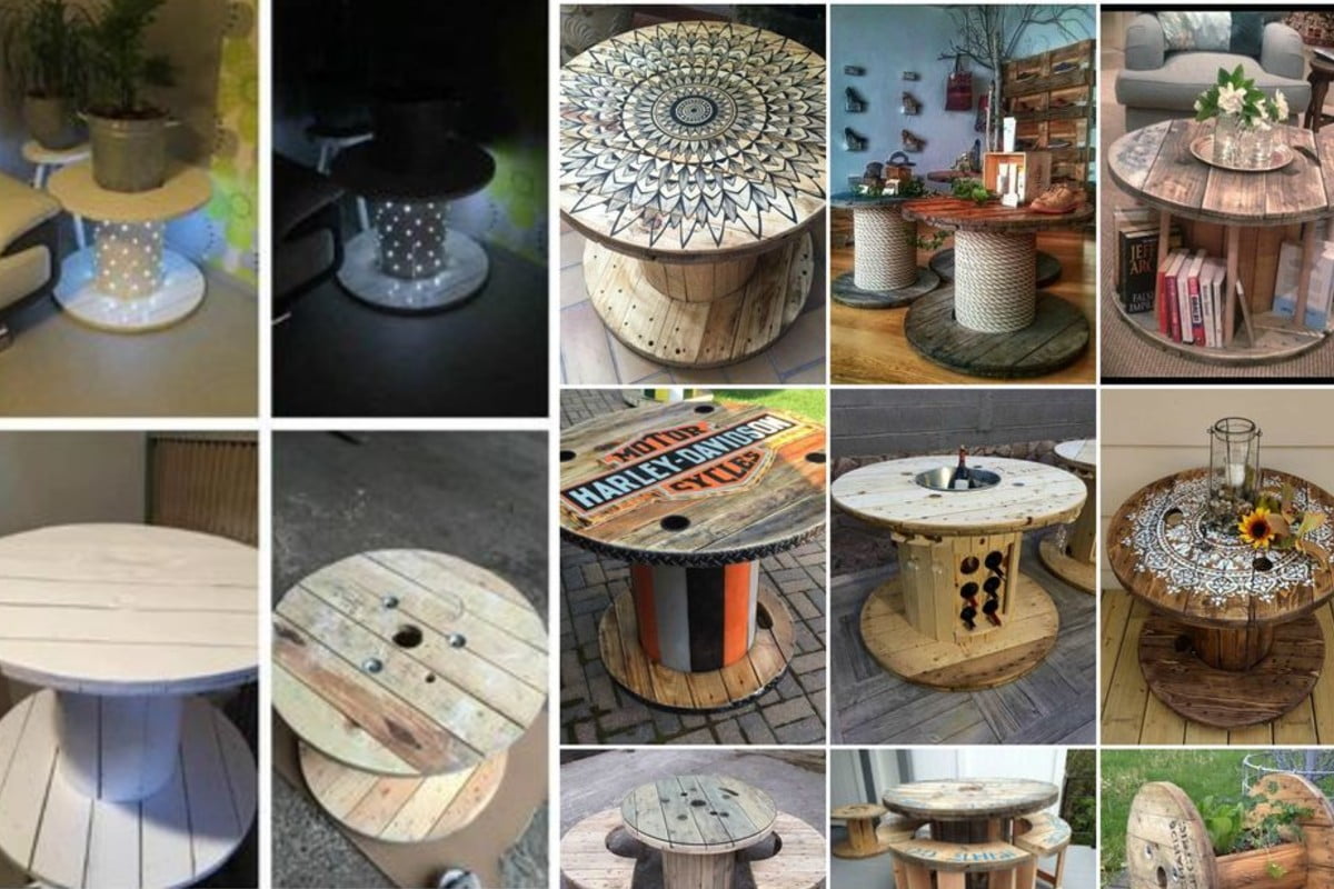 riciclare bobine in legno ispirazioni bobine legno