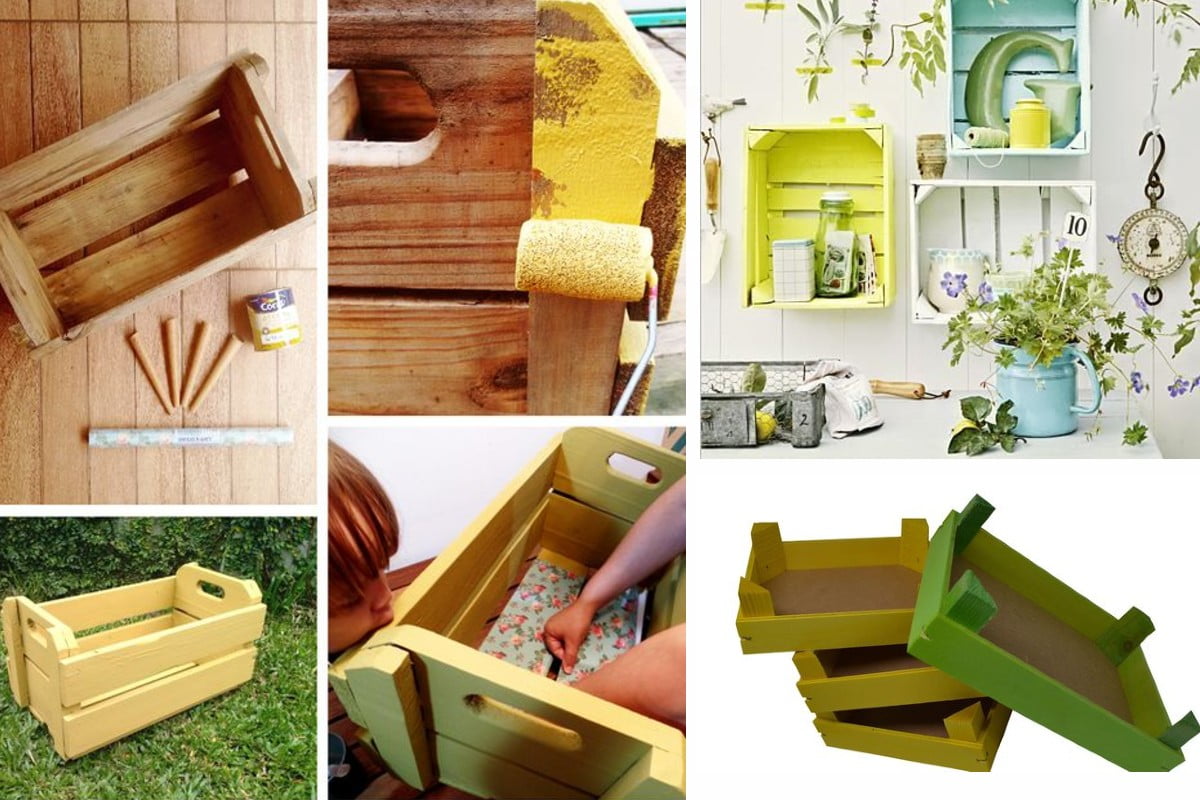 decorare casa con cassette della cassette della frutta