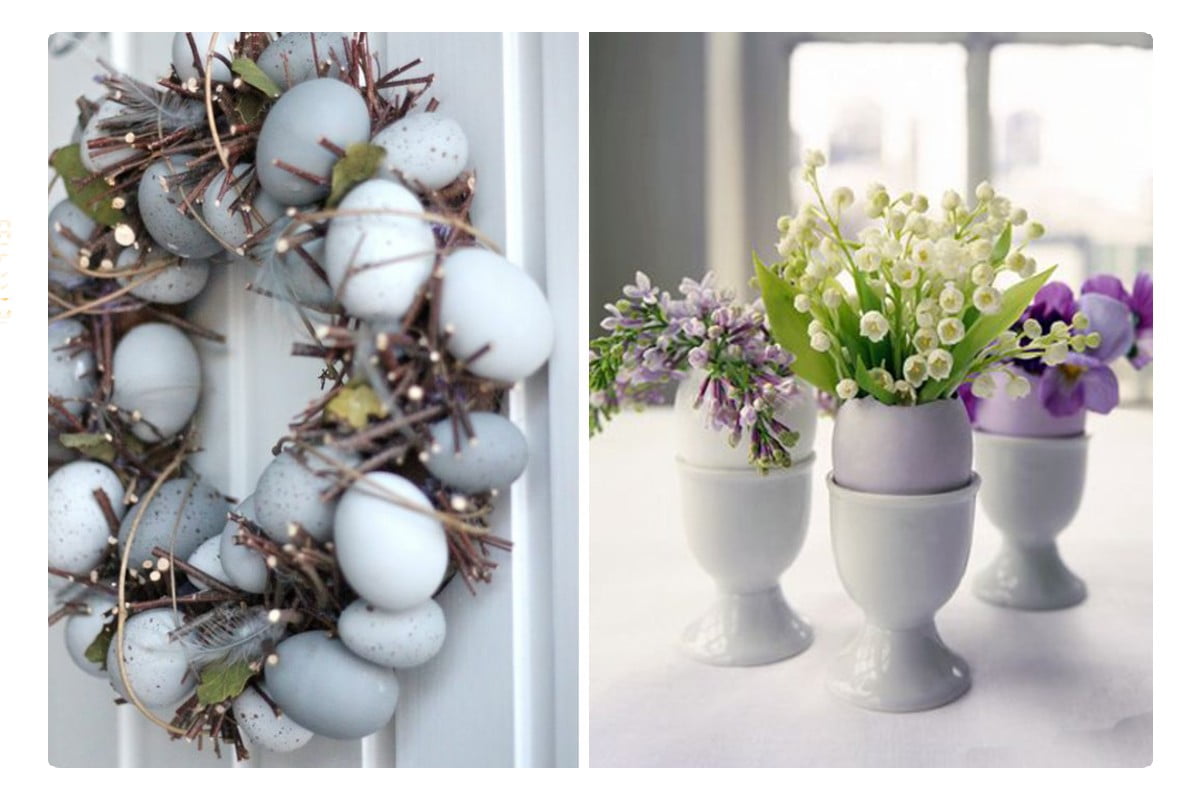 decorazioni pasquali con le uova decorazioni di pasqua con i gusci delle uova