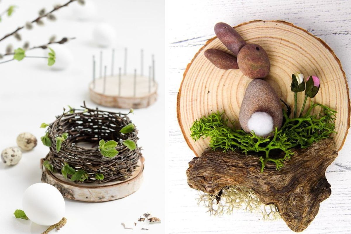decorazioni per la pasqua con decorazioni per la pasqua con tronchetti