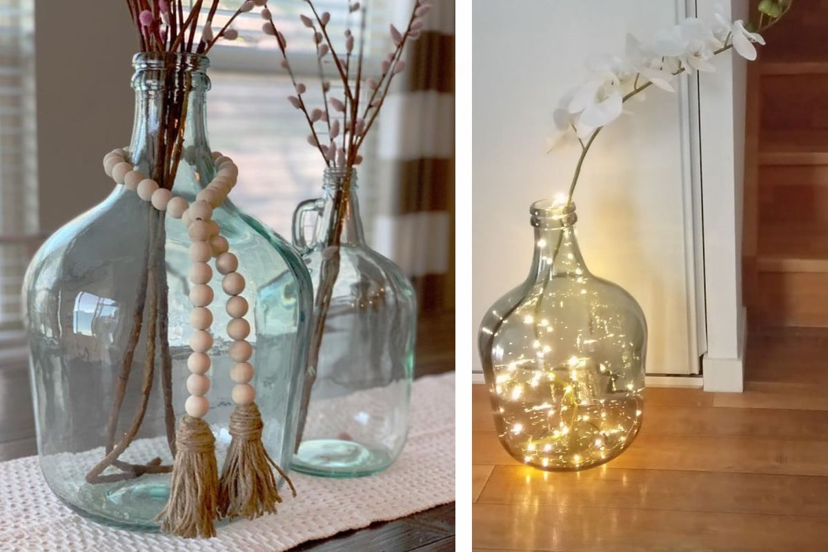 utilizzare una damigiana come vaso damigiana come vaso