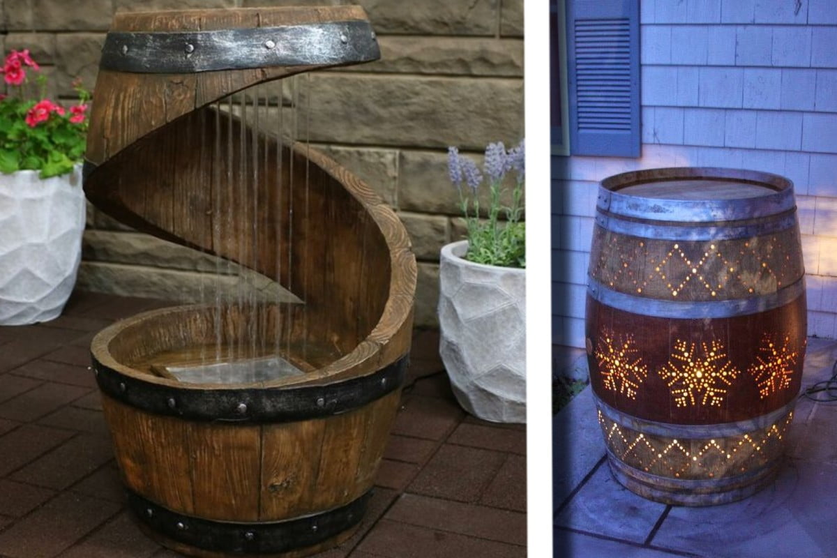 arredo con botte di vino riciclo botti di vino