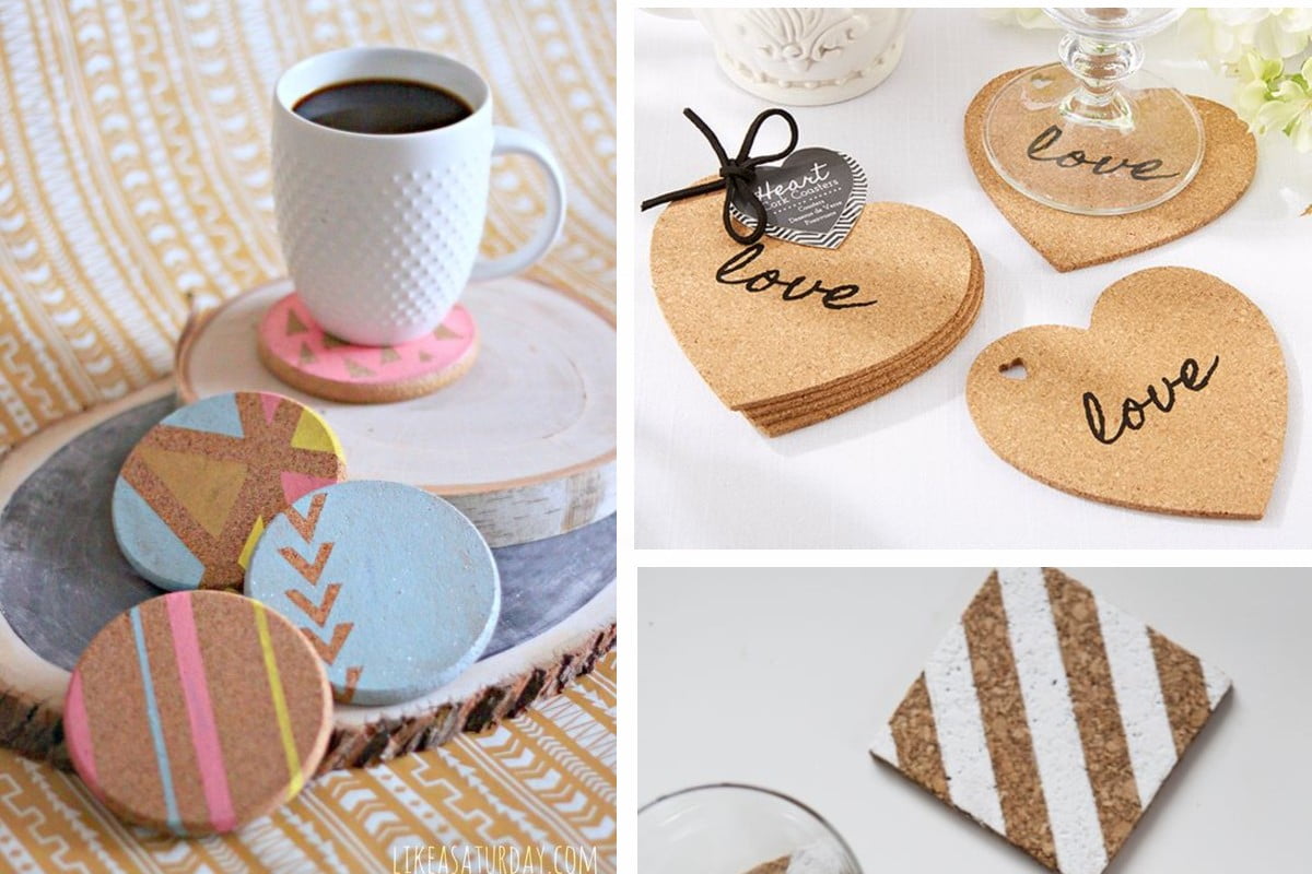 sotto bicchieri in sughero ispirazioni sottobicchieri sughero fai da te