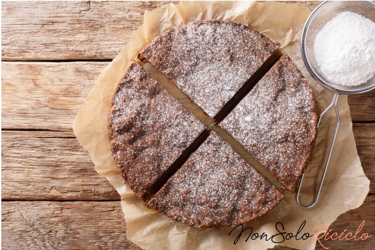 torta integrale al cioccolato con 5