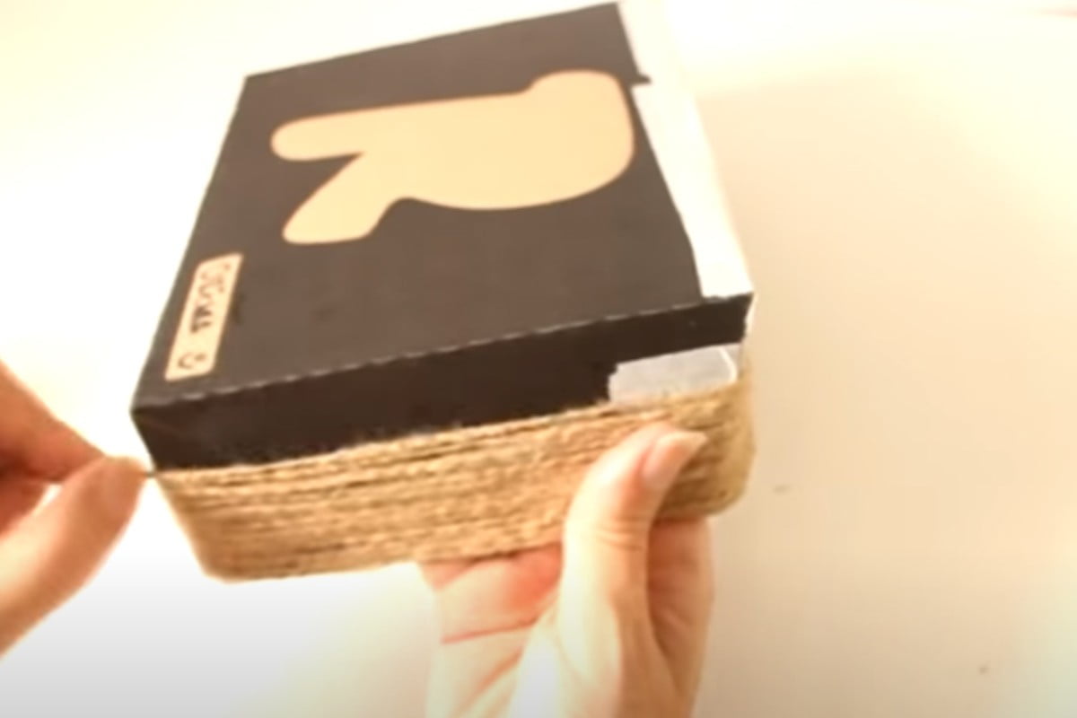 contenitore rustico multiuso fai da riciclo scatole e spago