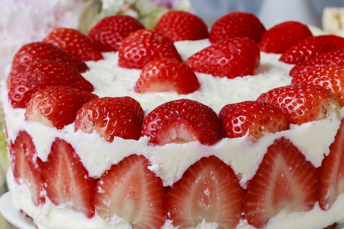 dessert freddo allo yogurt con semifreddo alle fragole