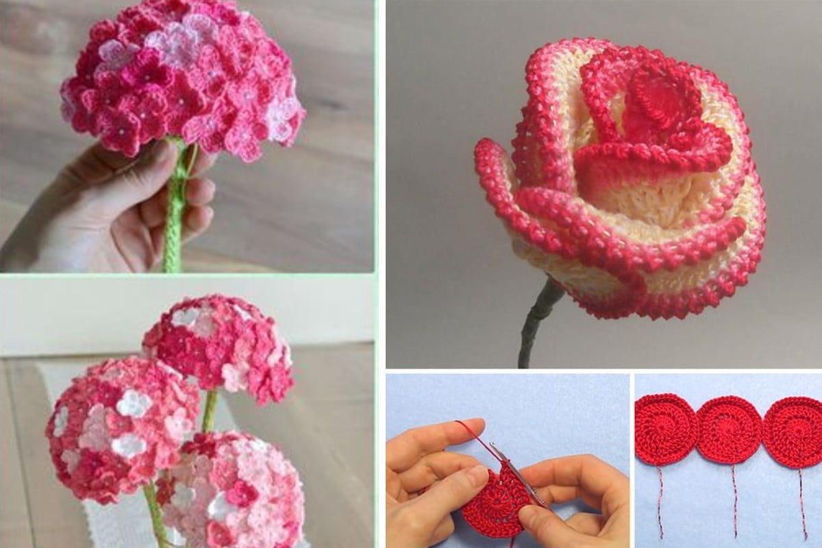 fiori alluncinetto perfetti per decorare fiori uncinetto