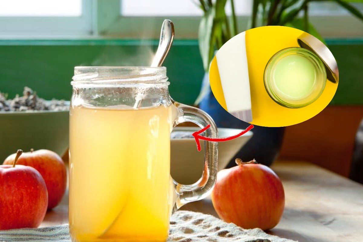 mescolate aceto di mele e aceto di mele balsamo