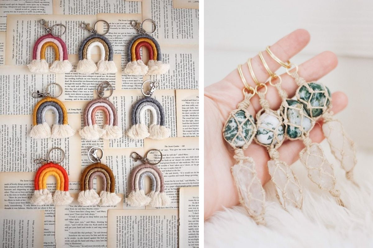 portachiavi realizzati a mano semplici portachiavi fai da te