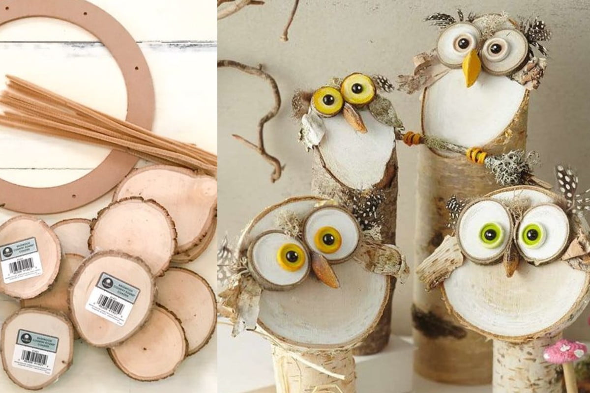 tronchetti di legno idee per lavoretti estivi con legnetti