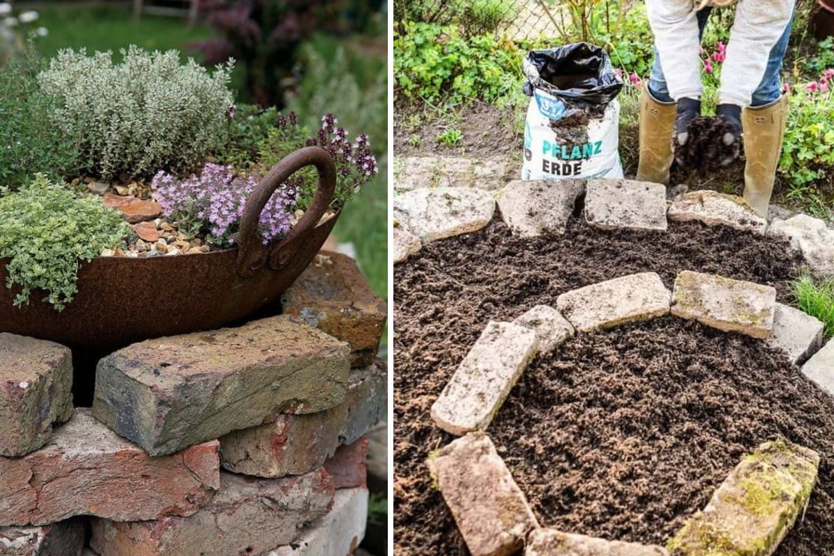 mattoni rossi riciclo creativo tanti mattoni rossi