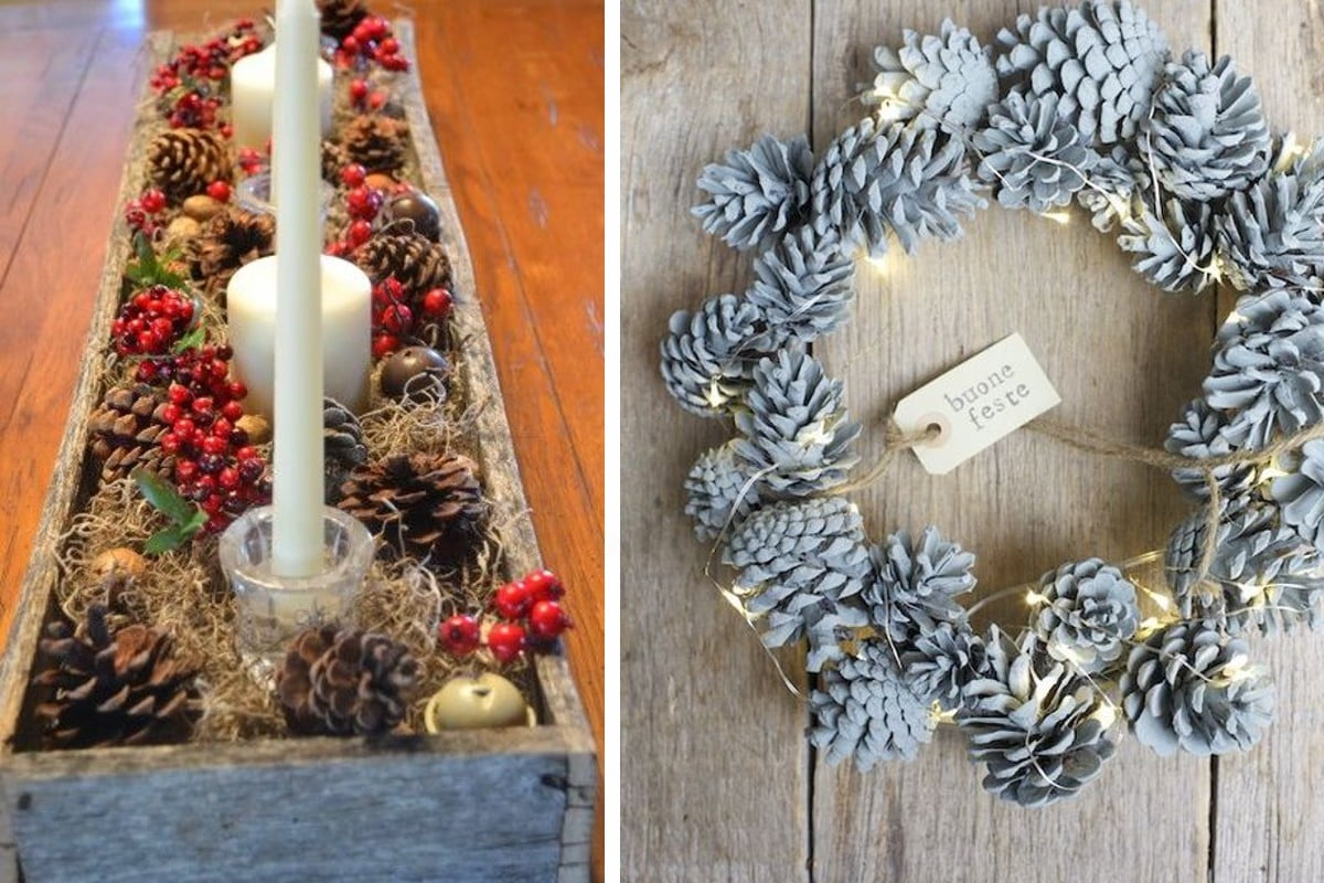 addobbi favolosi con le pigne addobbi con le pigne