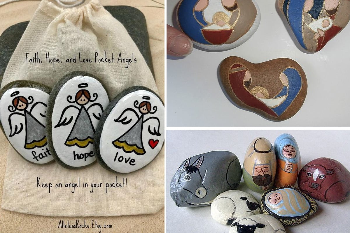 sassi natalizi 7 idee per sassi dipinti