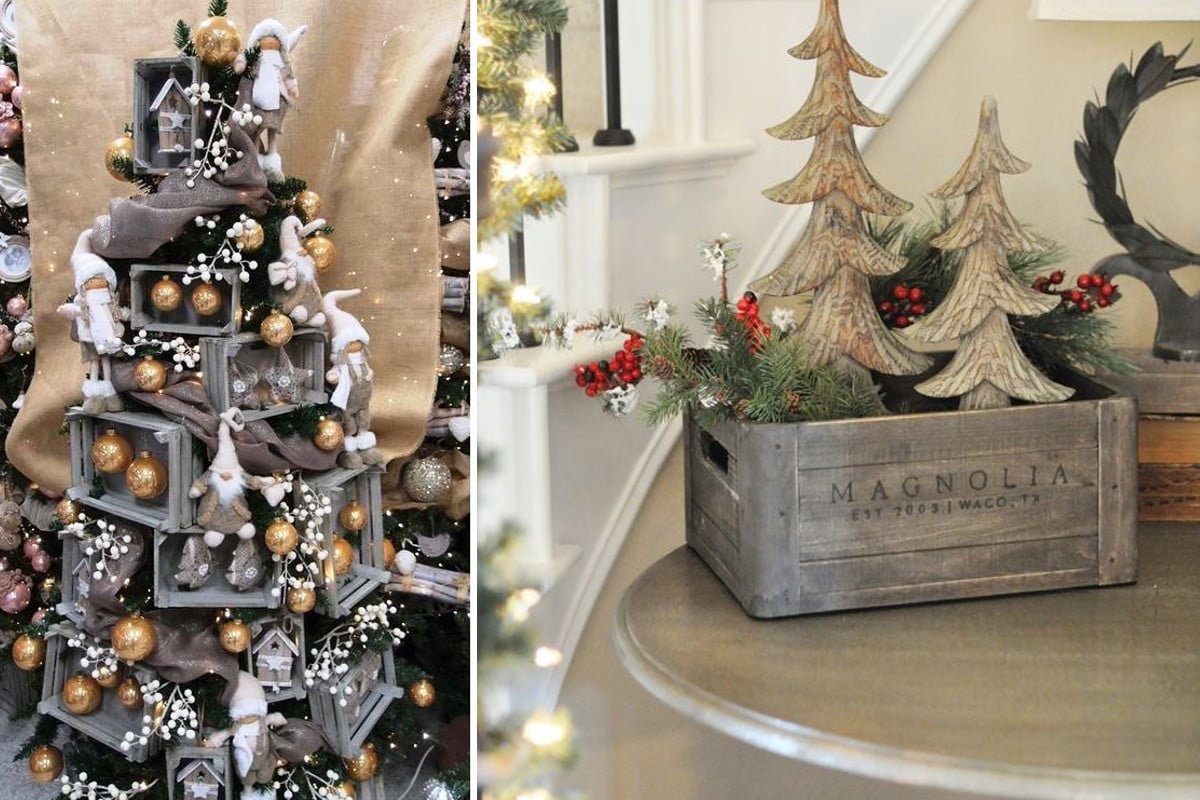 10 idee per riciclare le cassette frutta natale