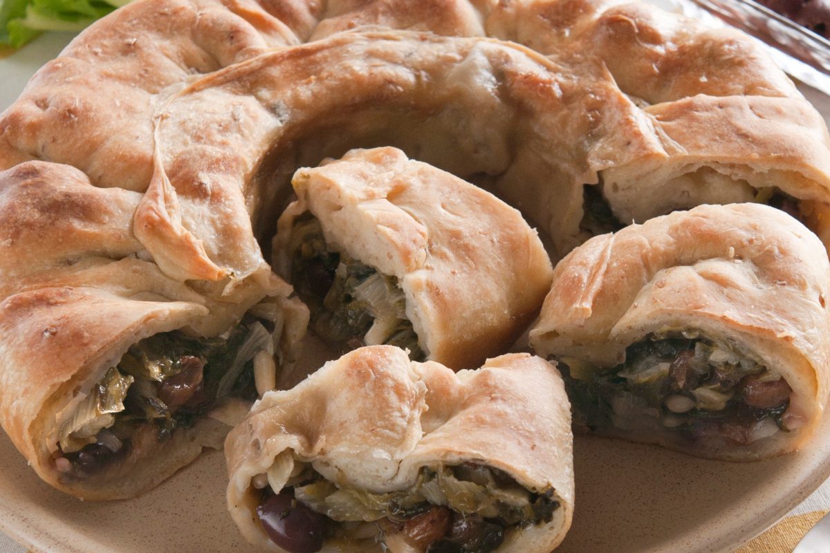 ciambella scarola acciughe e pinoli 3