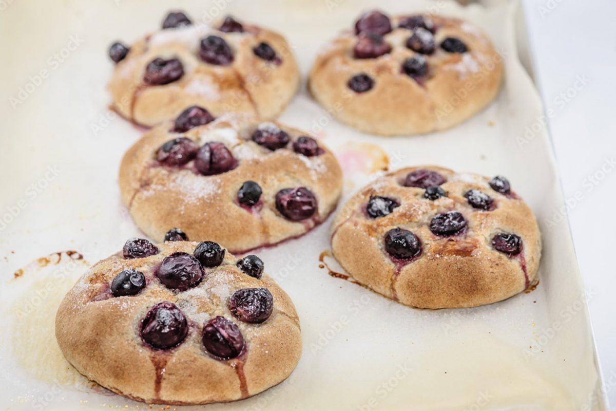 focaccine dolci ai mirtilli un 1