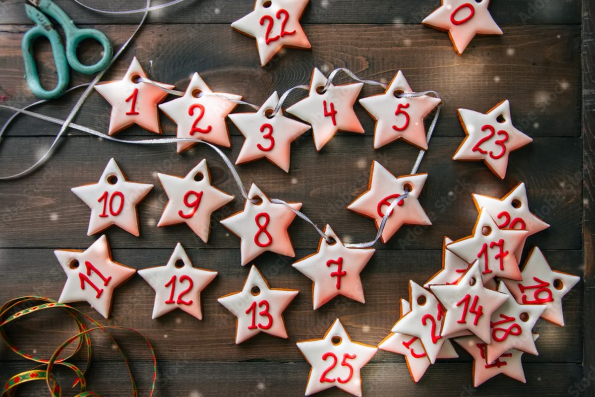 ghirlanda di biscotti laddobbo natalizio 2