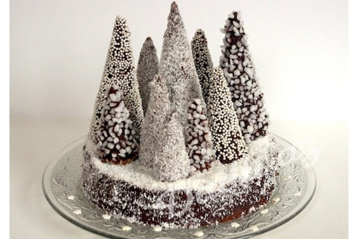 torta foresta di abeti natalizi 1